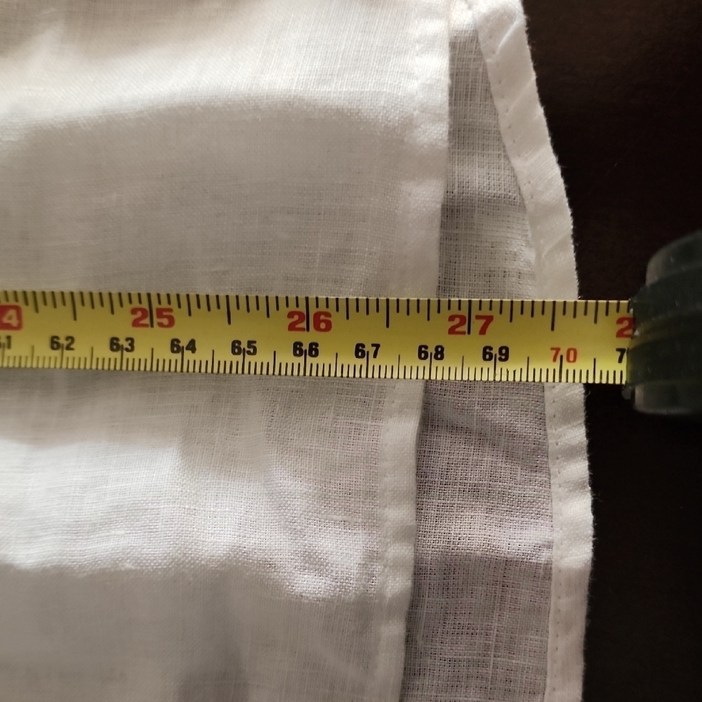 Chico's Linen White and Black Palm Leaf Tunic sz 2 (12) - Picture 7 of 7
